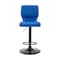 Armen Living Bardot Adjustable Height Blue Faux Leather Swivel Bar Stool LCBABABLBLUE - alternate 2